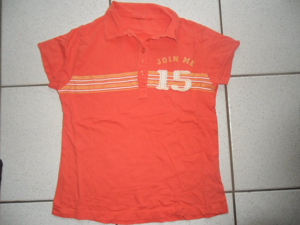 Orangenes Polo Shirt Gr. S