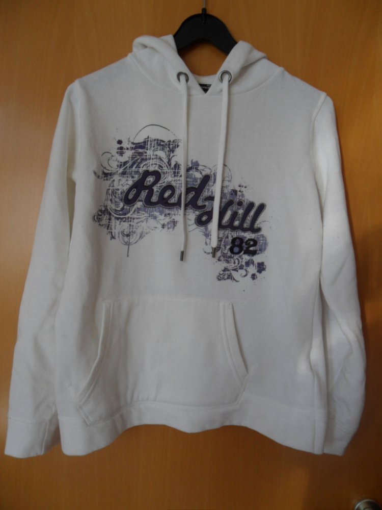Weißer Kapuzenpullover Pullover Gr. L