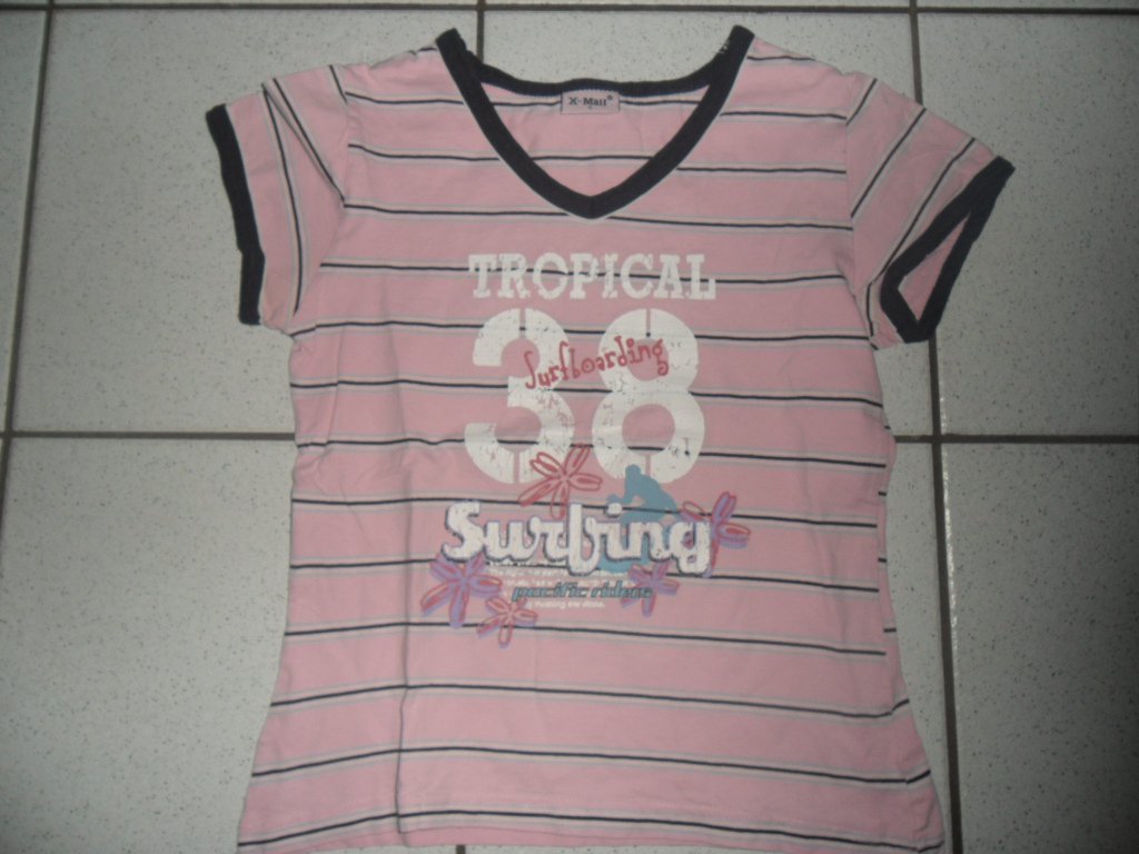 Pinkes gestreiftes Shirt Gr. S