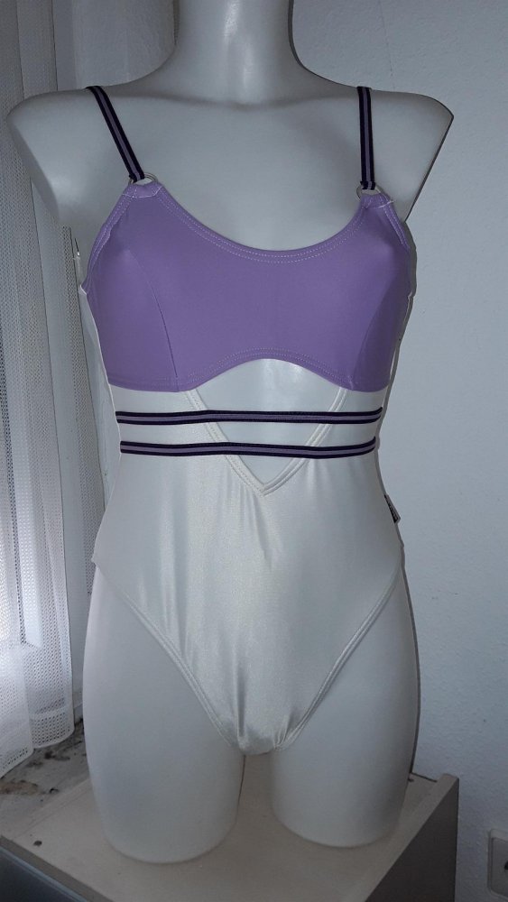Badeanzug Weiss Lila gr. 38