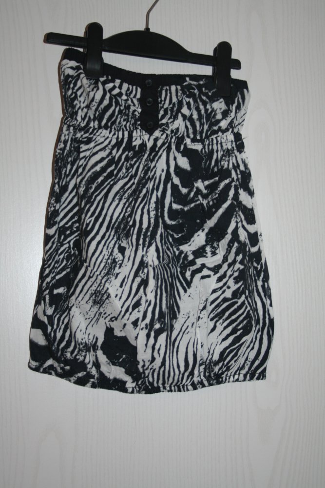 Trägerloses Top in Zebra-Optik