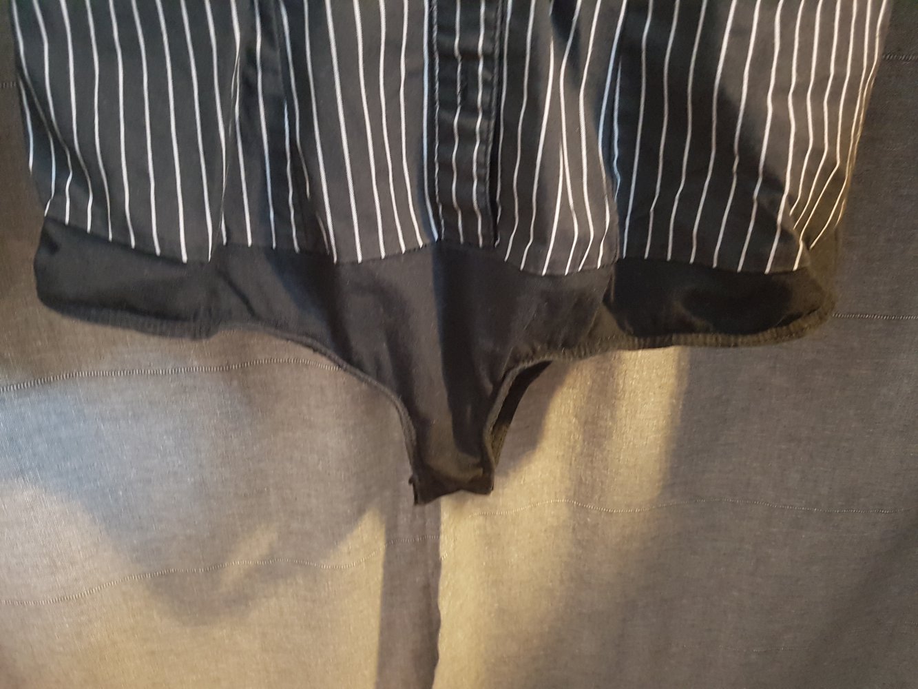 Bodybluse Blusenbody Vero Moda XS schwarz Nadelstreifen