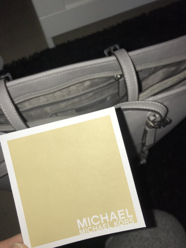 Michael Kors Jet Set Travel Shopping Bag Tote Pearl Grey