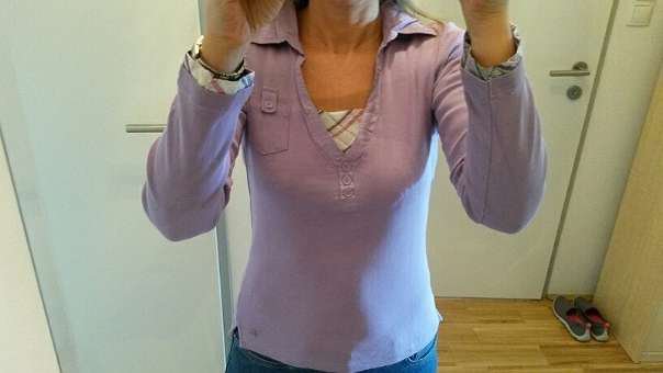 Street One-Shirt in lila, Größe 36,