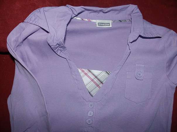 Street One-Shirt in lila, Größe 36,