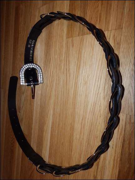 Gürtel mit Straßstein-Schnalle,