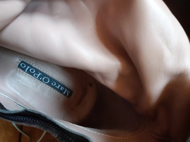 Braune Lederstiefel in Budapester-Stil von Marc O'Polo