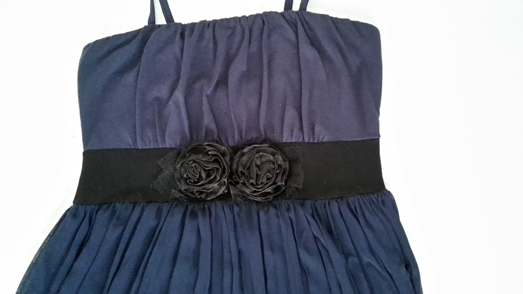 elegantes dunkelblaues Kleid Gr. 34/36