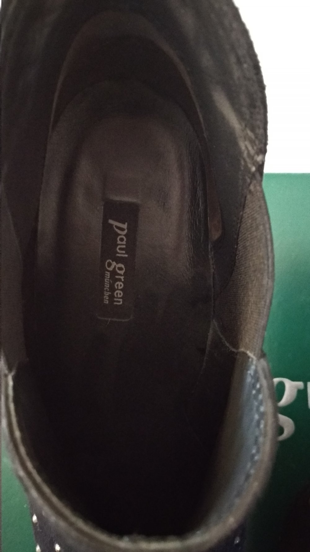 Paul Green Plateau High Heels, Gr. 4 1/2, (37) schwarz Leder