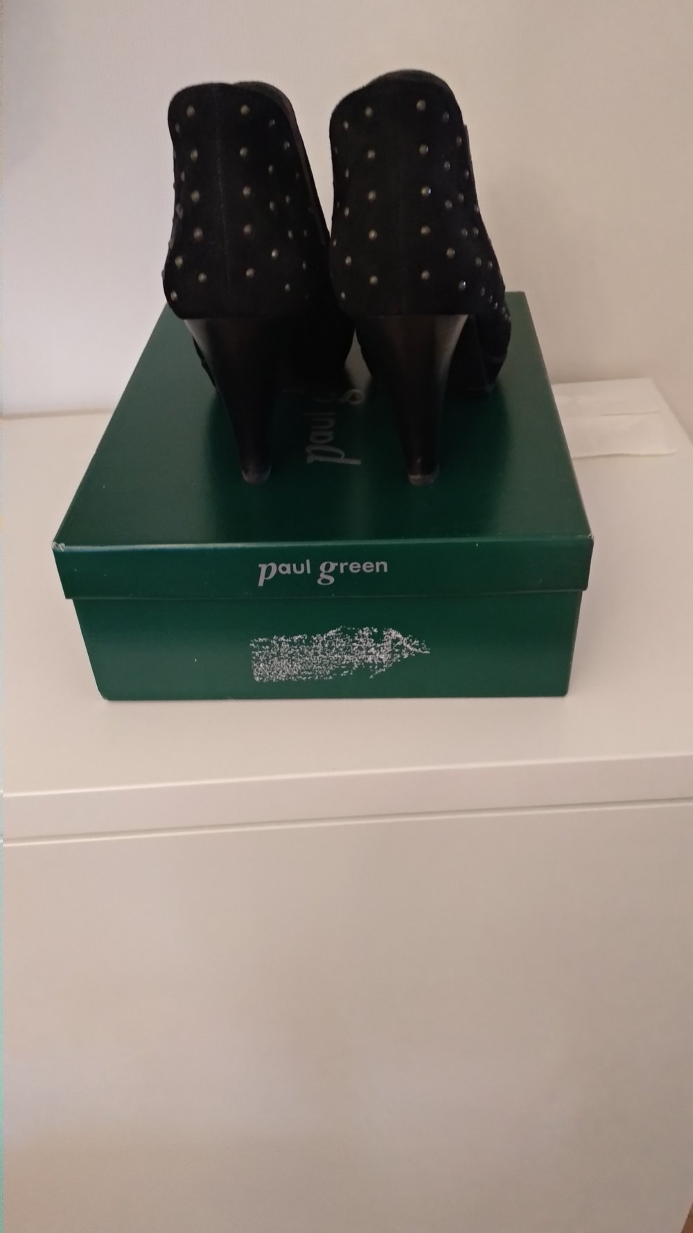 Paul Green Plateau High Heels, Gr. 4 1/2, (37) schwarz Leder