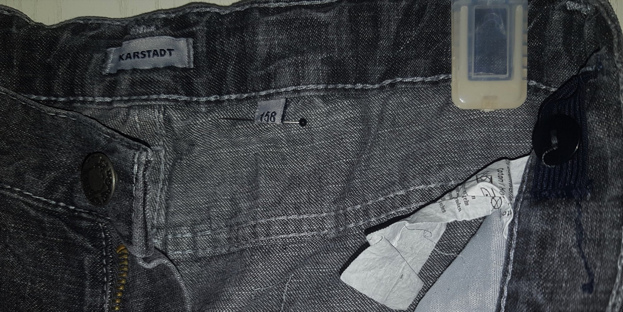 Jeans - grau - Karstadt - Gr. 158 - Zwillinge?