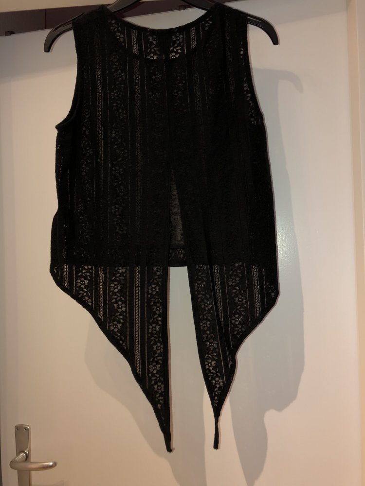 Spitzenshirt schwarz zum binden