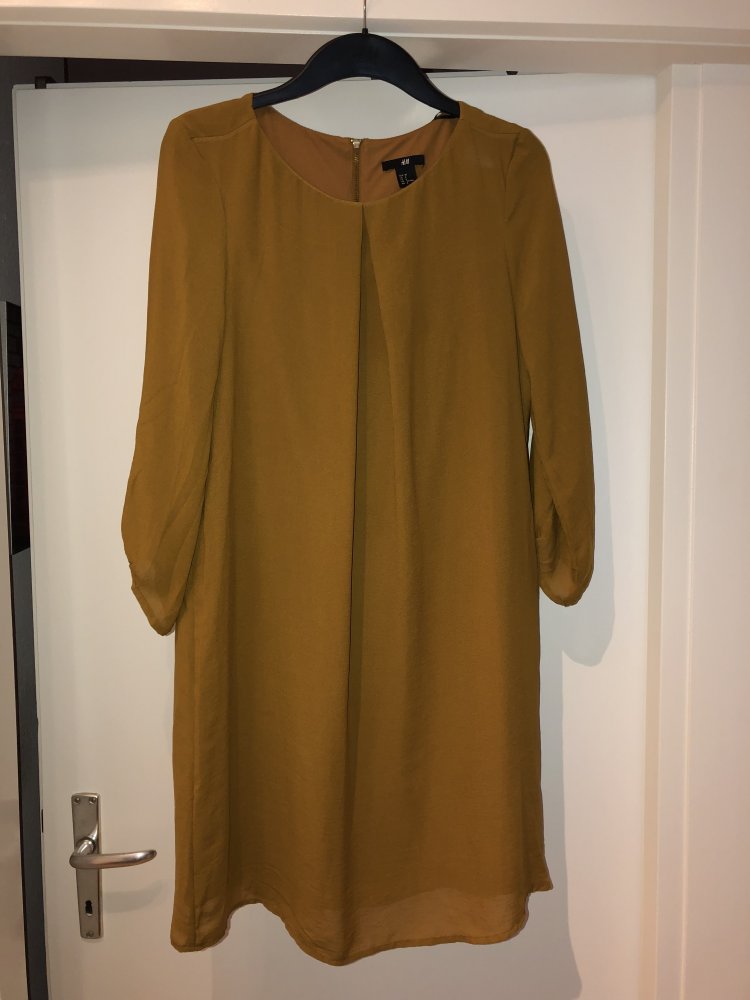 Chiffon Kleid Senfgelb