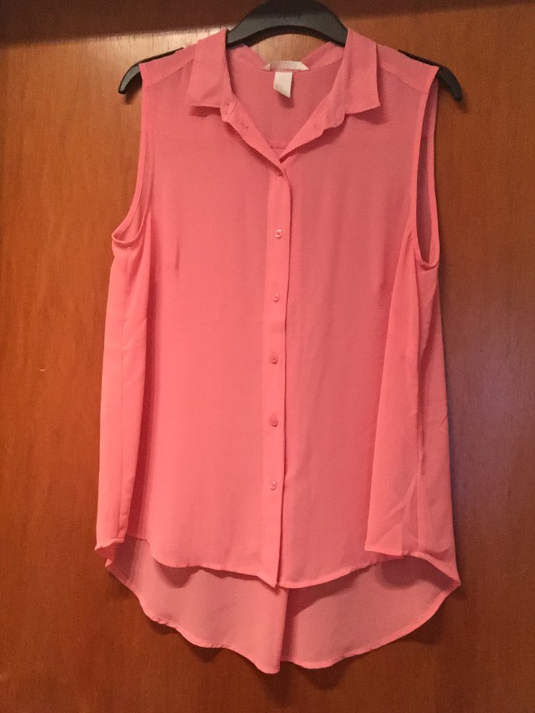 Chiffonpolyester Bluse Rosa NEU