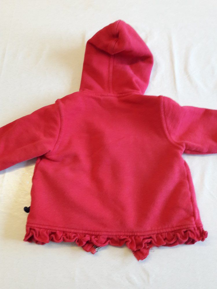 Jacke, rot, mit Kapuze