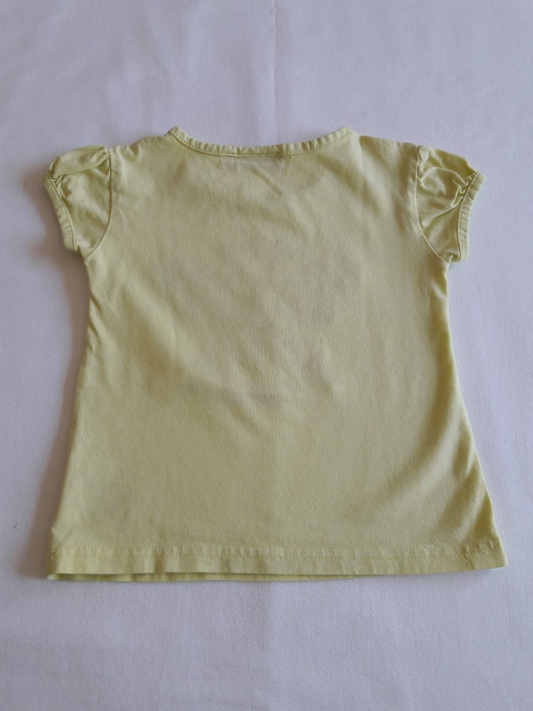 T-Shirt, gelb, mit Stickerei, Gr. 92/98