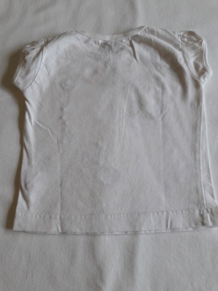 T-Shirt, weiß mit gelb/silber, Gr. 92