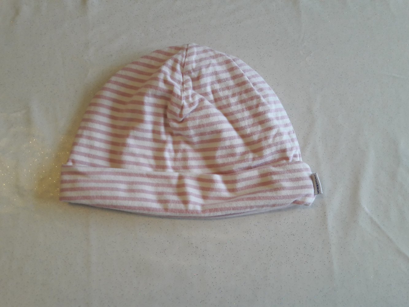 Mütze, rosa/weiß gestreift, Gr. 3