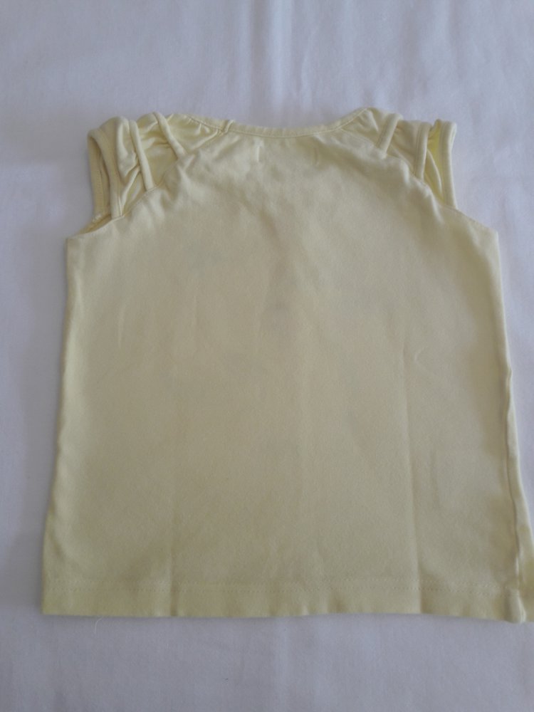 Shirt, gelb mit Gesicht und Schwan, Gr. 98/104