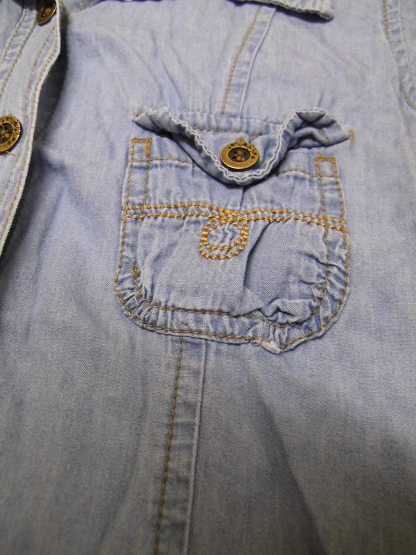 Mädchen-Jeansbluse (einmal getragen) Größe 134/140