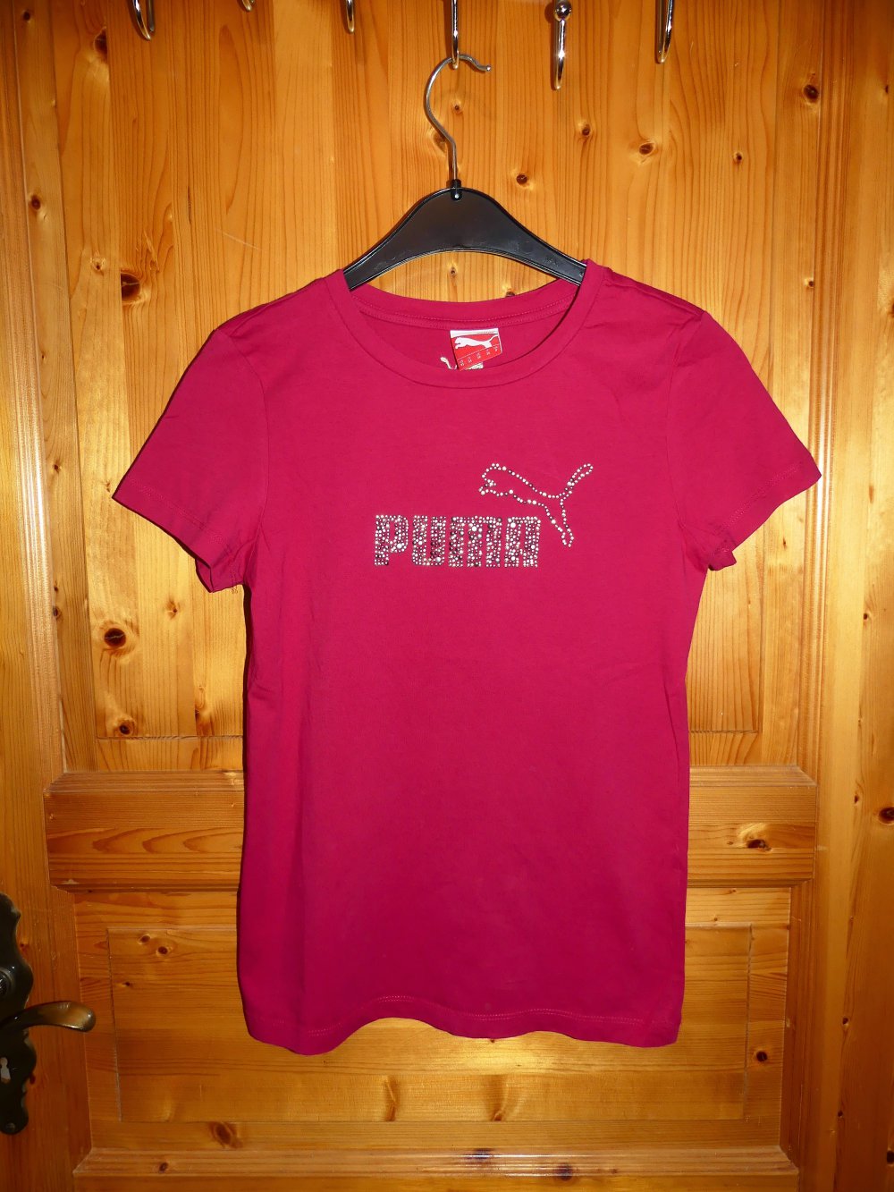 Puma Shirt T-Shirt Glitzer Strass Logo XS 34 Girlie sweet Princess Fee Elfe Sport Freizeit Fitness 