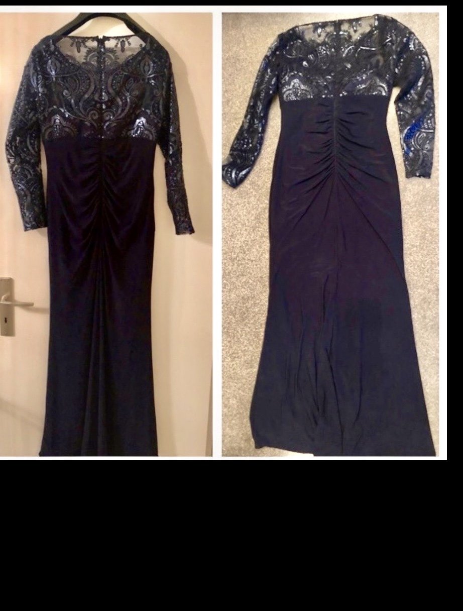 Abendkleid mit Spitze / Dunkelblau