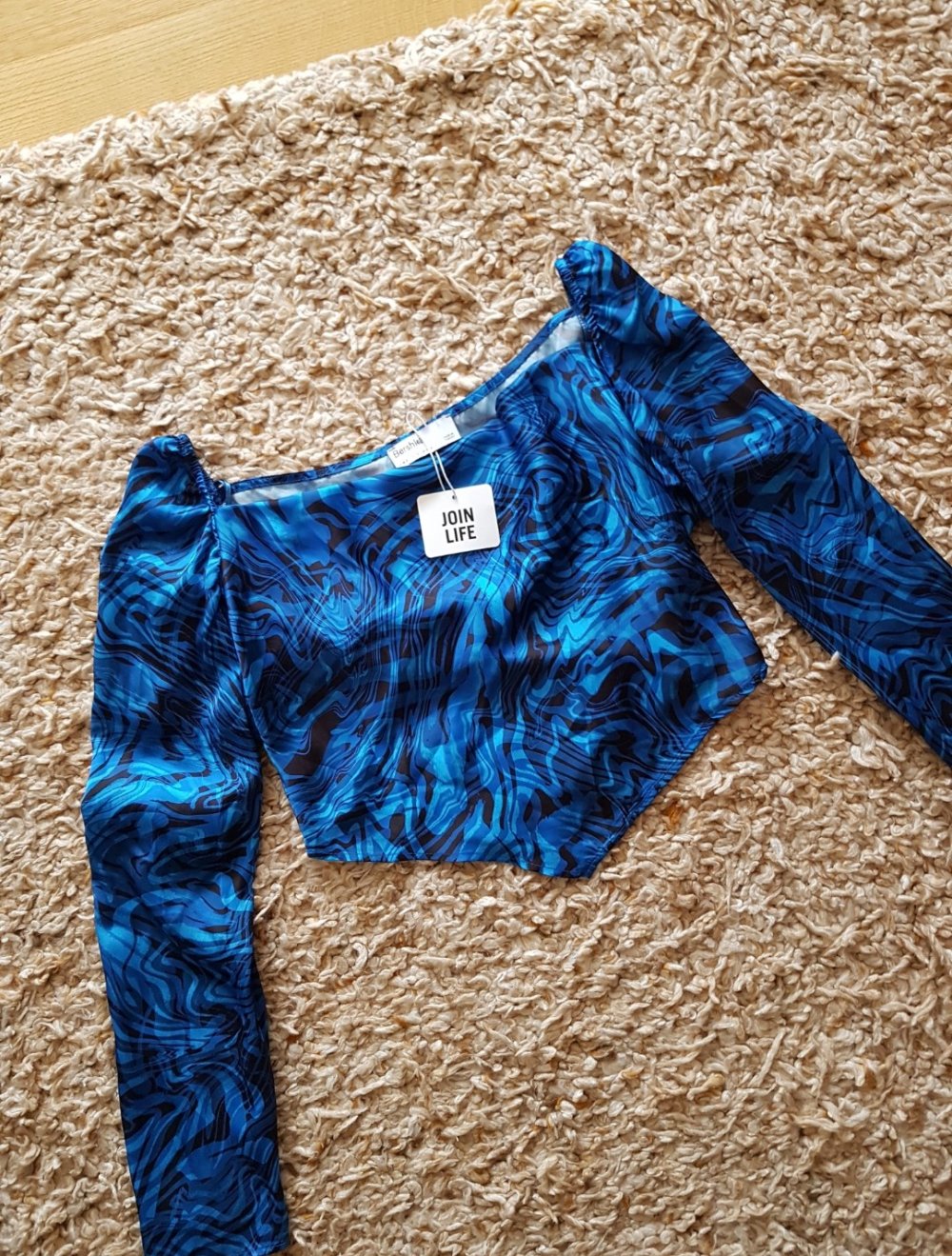 Neue Cropbluse  Croptop blau dunkelblau  Gr.S