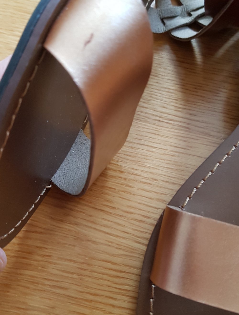 Neue Flache Sommer Sandalen braun  Gr.38