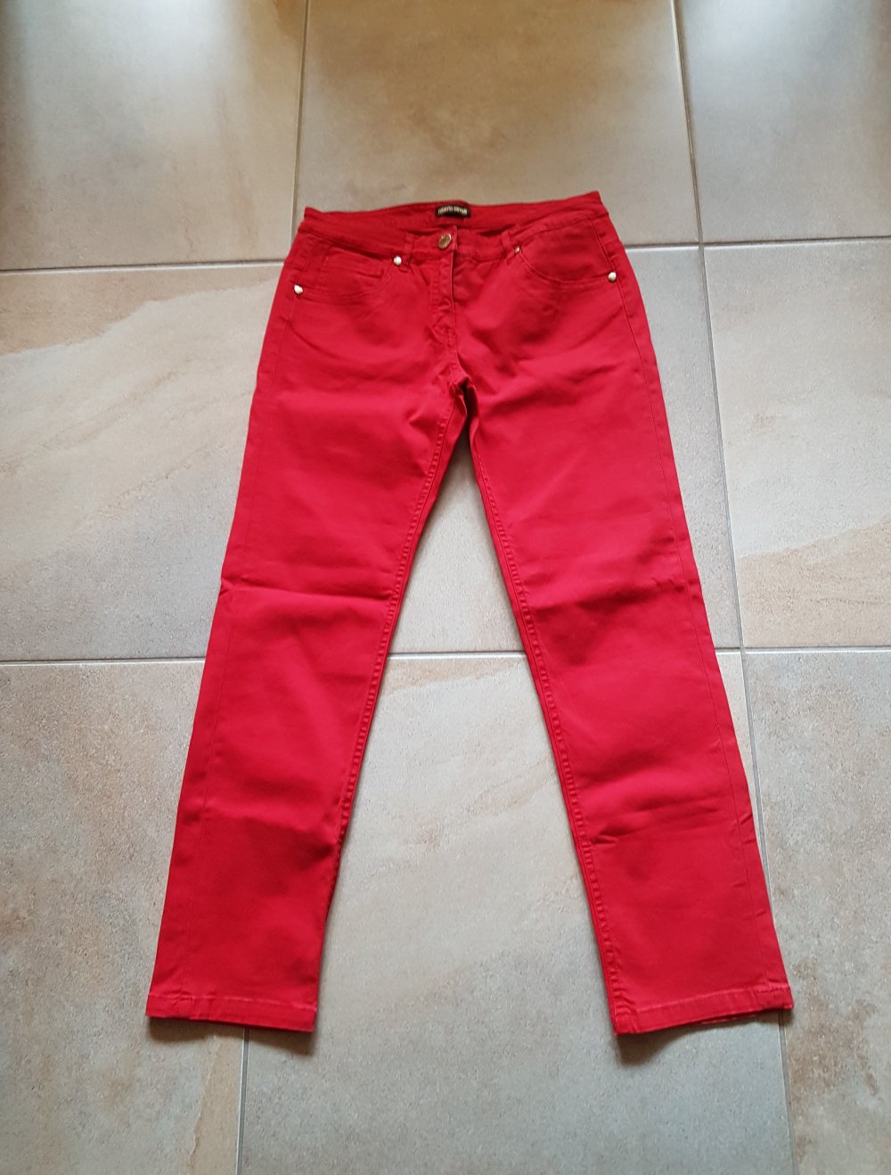 Roberto Cavalli Sommerjeans Hose rot Gr.34 neu