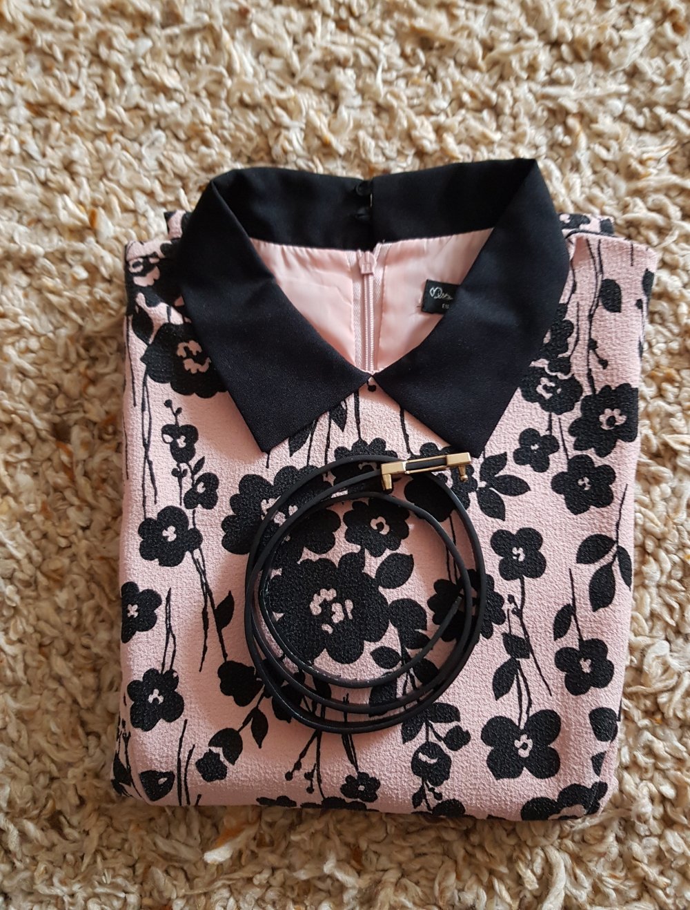 Jumpsuit Playsuit  gemustert rose schwarz Gr.38