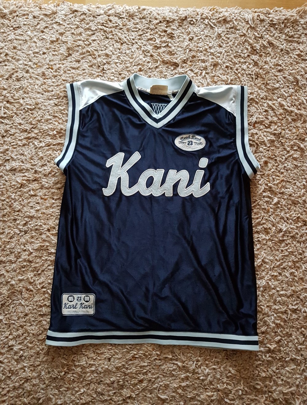 Karl Kani Vintage oversized Shirt Pulunder Weste Unisex dunkelblau Gr.XL