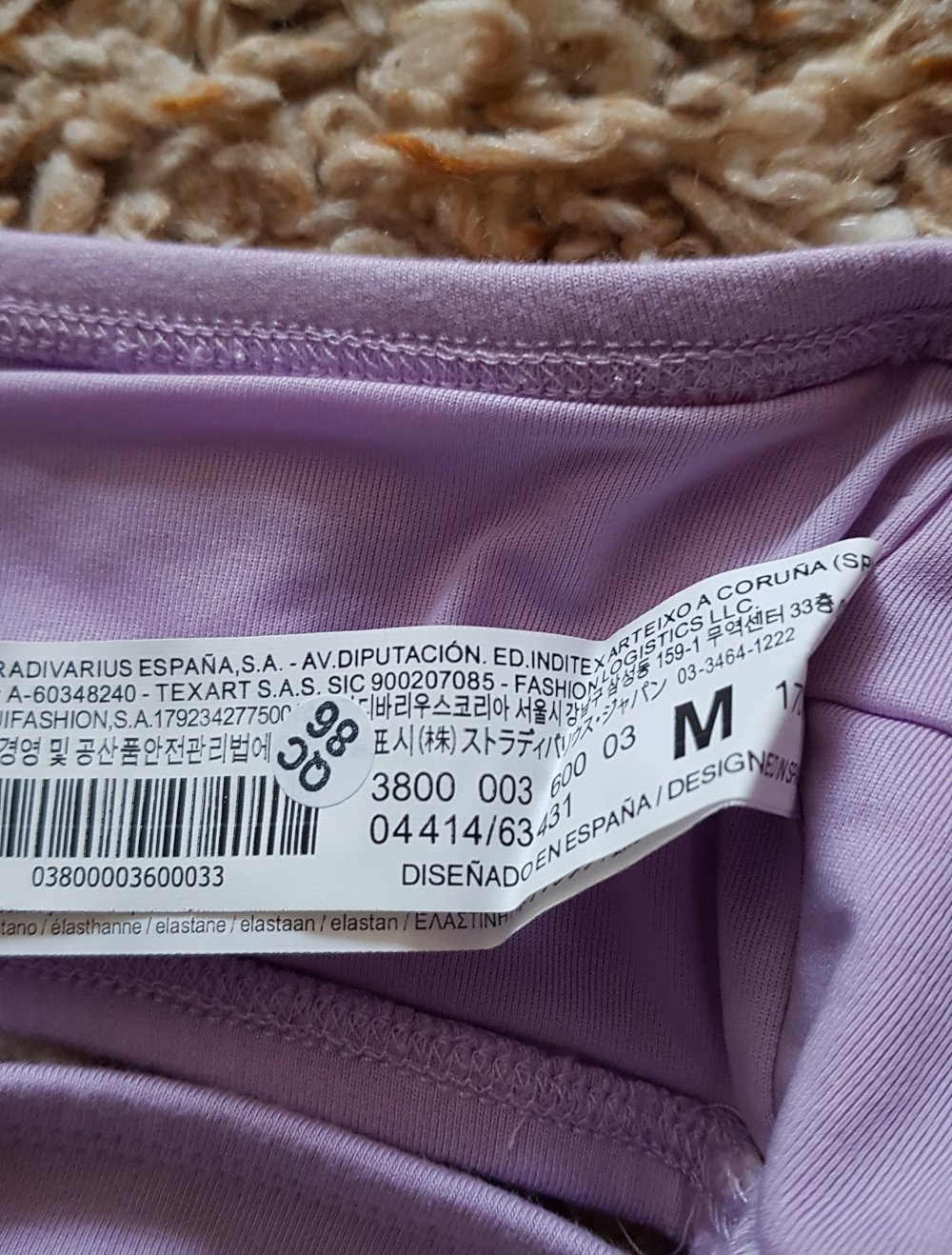 Neu! Bandeau Top bauchfrei flieder Gr.M