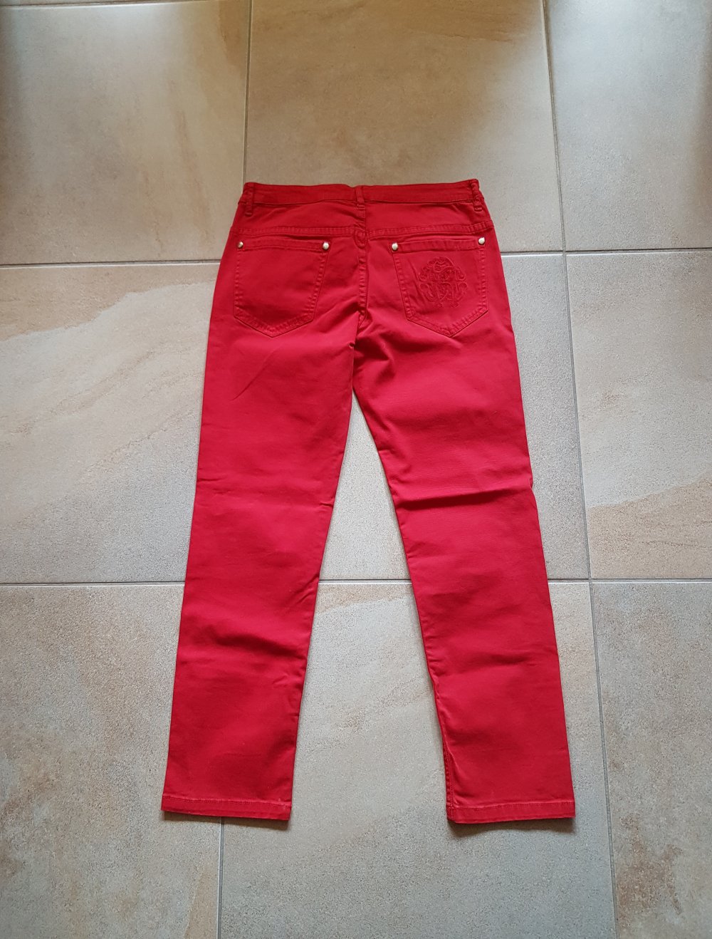 Roberto Cavalli Sommerjeans Hose rot Gr.34 neu