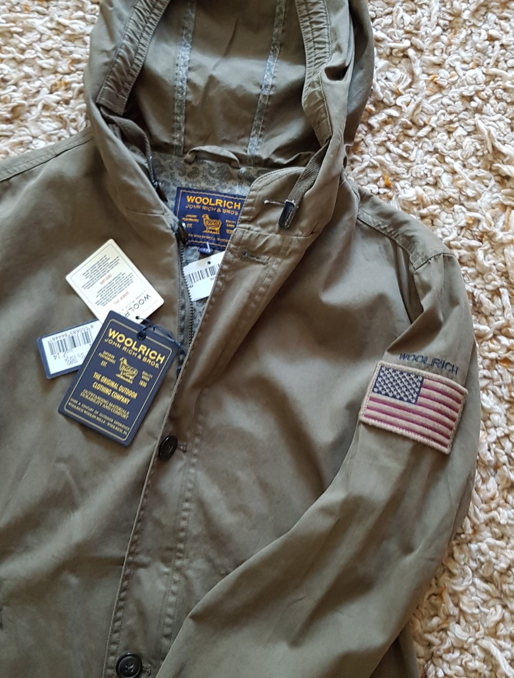 Neue Übergangsjacke Parka khaki olivgrün Gr.S