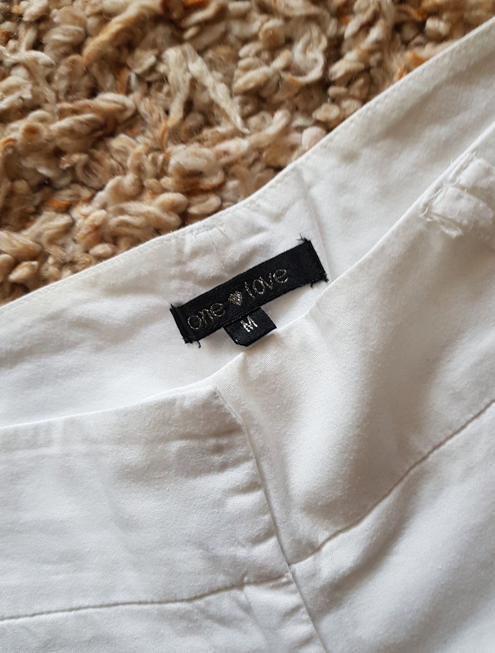 Weiße Shorts Baumwolle Gr.M