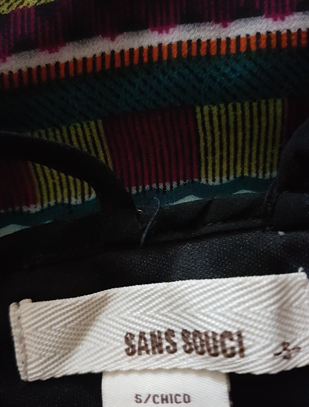 Maxi Sommerkleid Boho Ethno schwarz bunt  Gr.S