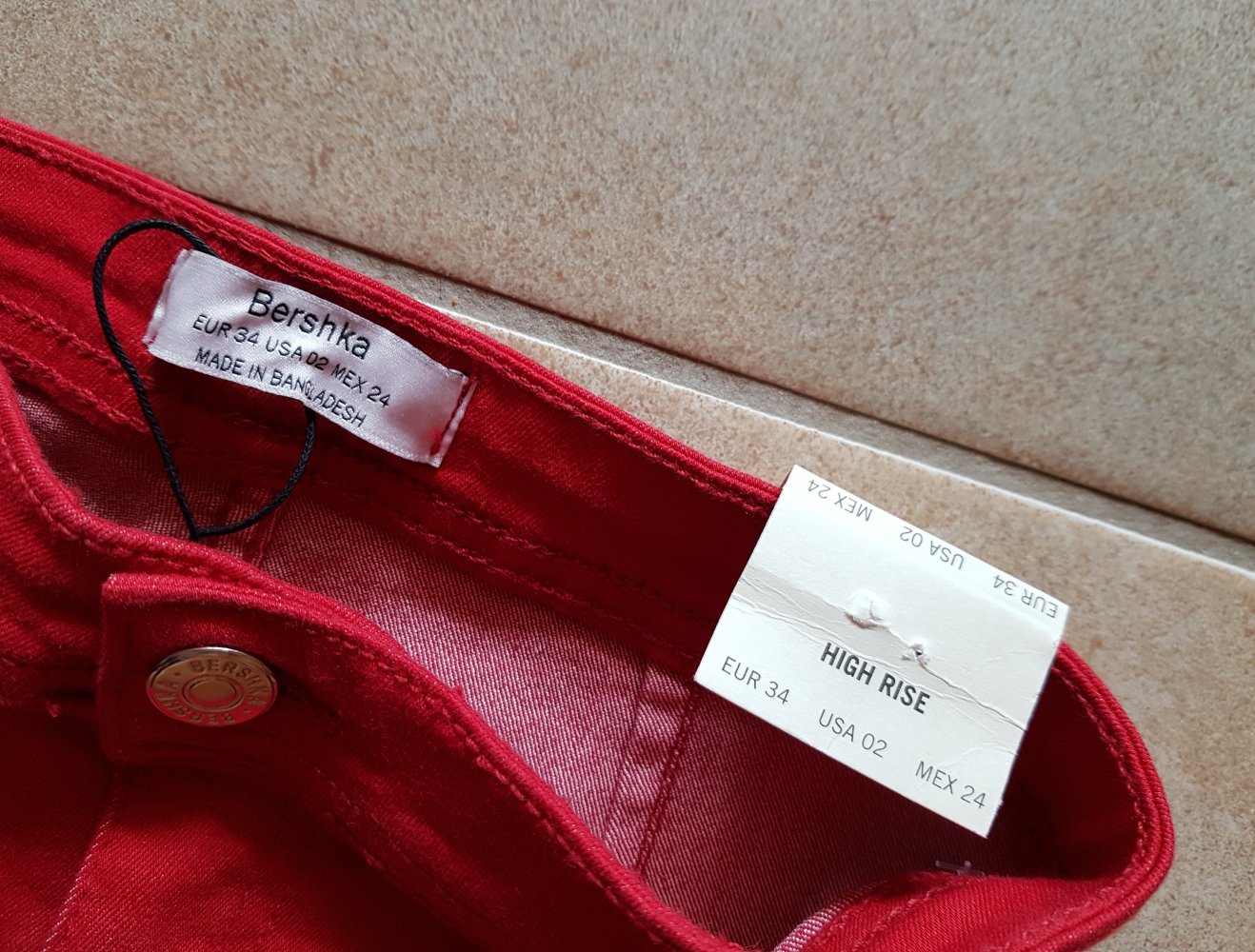 Neu! Rote Shorts Radlerhose Highwaist Gr.34