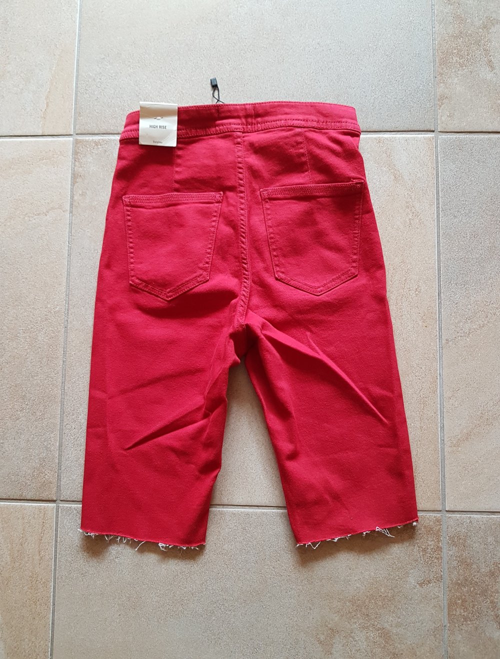 Rote Shorts Radlerhose Highwaist Gr.34 neu