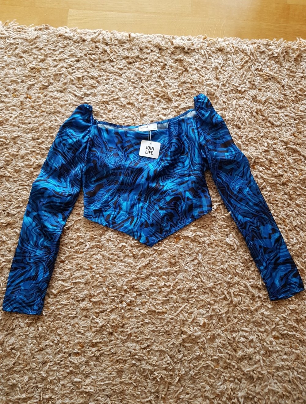 Neue Cropbluse  Croptop blau dunkelblau  Gr.S