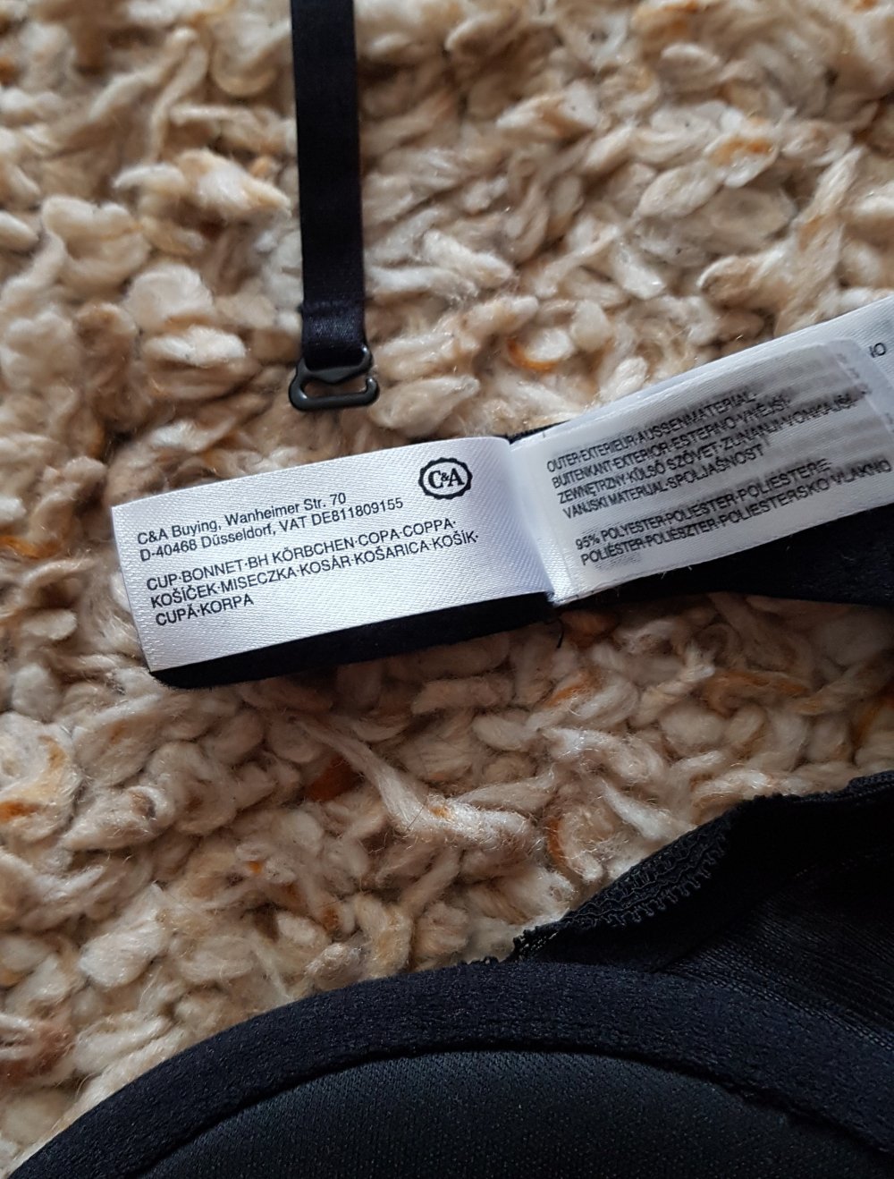 Neu! BH schwarz Spitze Leo Muster Gr.75B