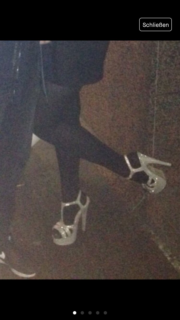 gold glitzer eyecatcher high heels plateau