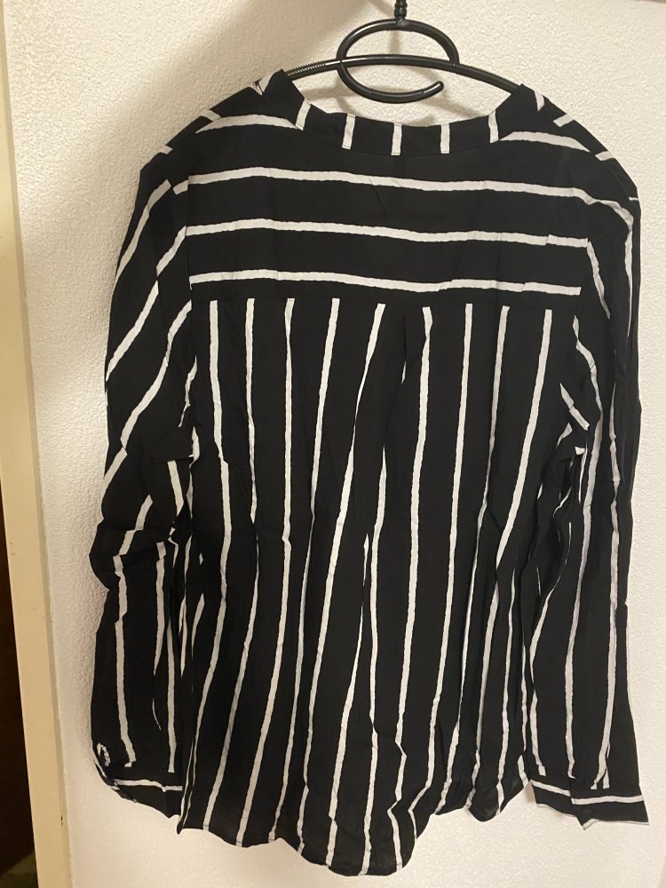 Gestreifte Bluse schwarz/weiss