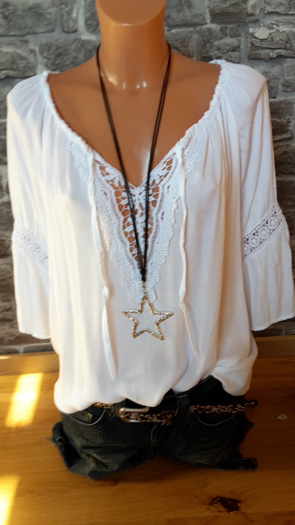 Hippie Bluse im Hippie Ibiza Stil