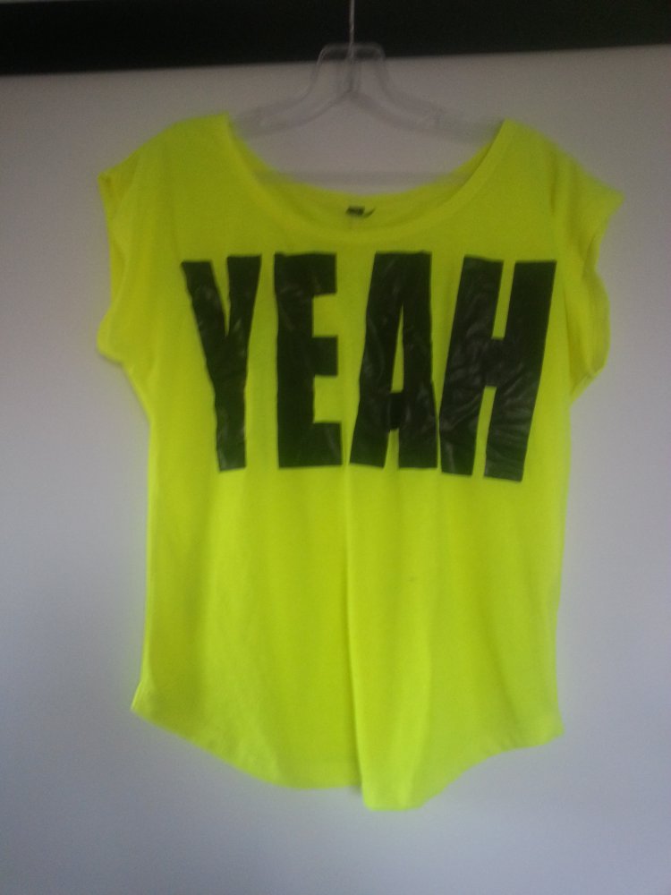 Oversize Shirt Neon Gelb Gr. S