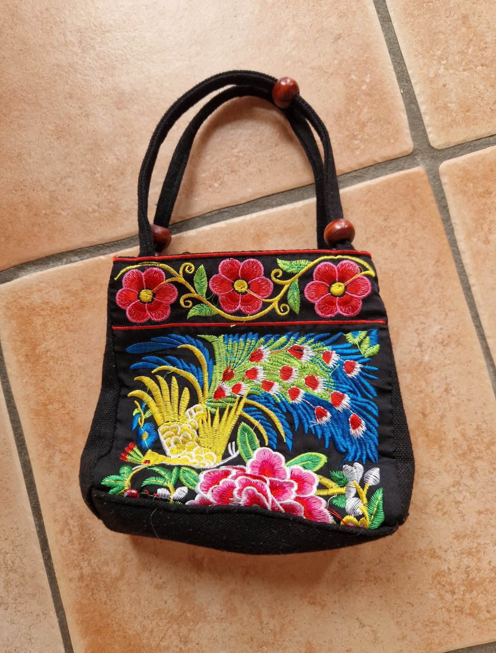 Vintage Handtasche Folklore stickerei Asiatisch