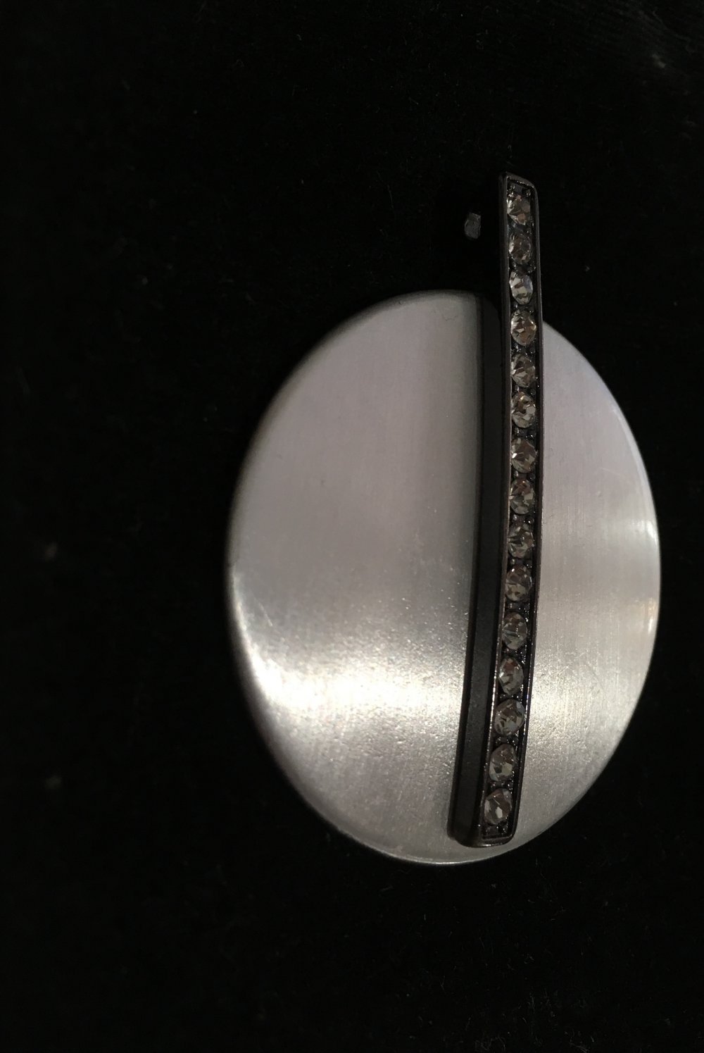 Anhänger für Kette rund Metall mit Glassteinen