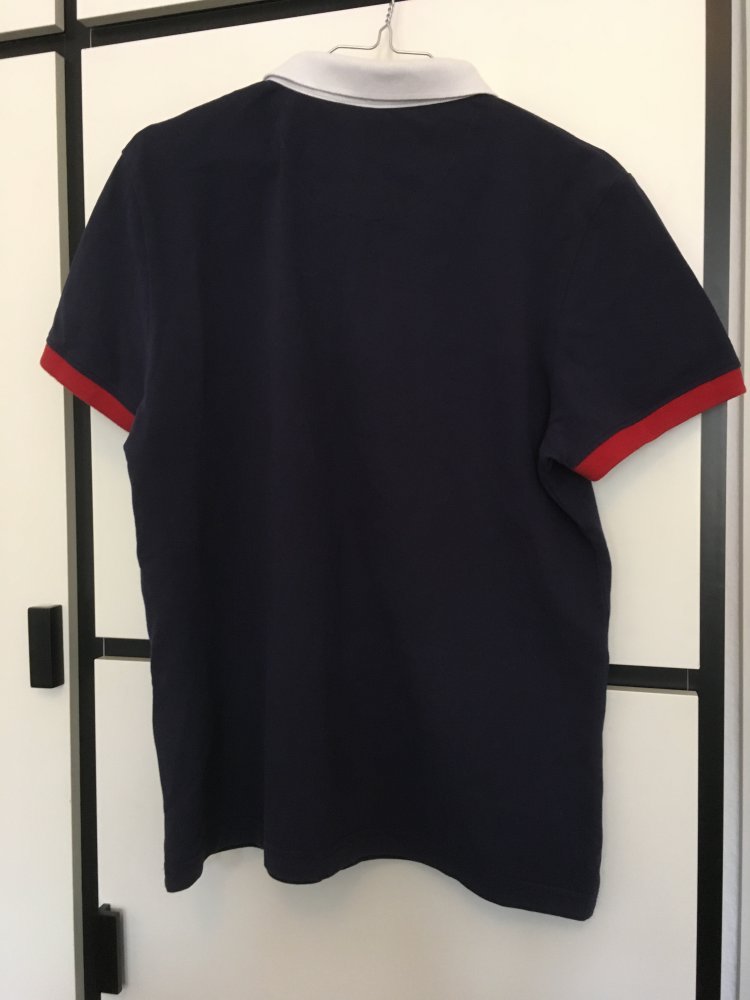 Polo Shirt Kiomi Slim M navyblau rot weiss