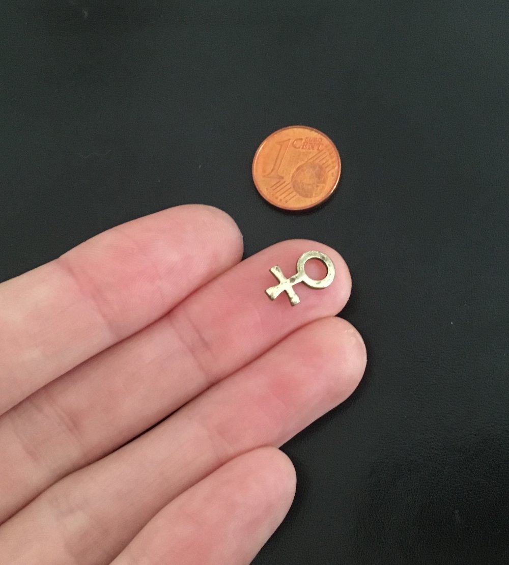 Mini Anhänger Charm Symbol weiblich Venus Feminismus