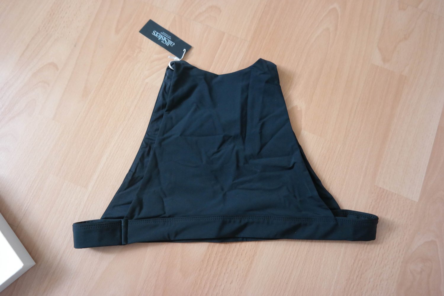 NEU mit Etikett Nachhaltiger Bikini Top Allsisters schwarz Highneck recycelt L 40 hochgeschlossen