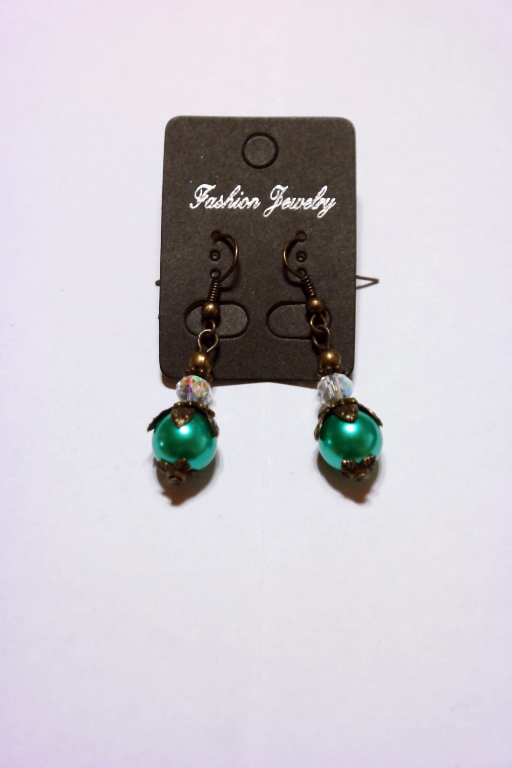 NEU Handmade Ohrringe Perlen Hängeohrringe Hängerchen grün 